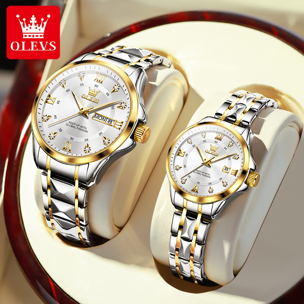 Luxury Watch Price - OLEVS 2906 paar horloge originele Romeinse