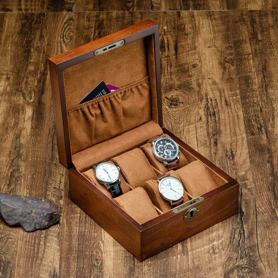 Luxury Watch Stand - CLCUV Luxe Houten Horlogedoos Horlogehouder Box