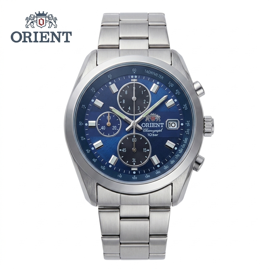 Open Heart Watch - Japan Orient Heren Sport Quartz Chronograaf