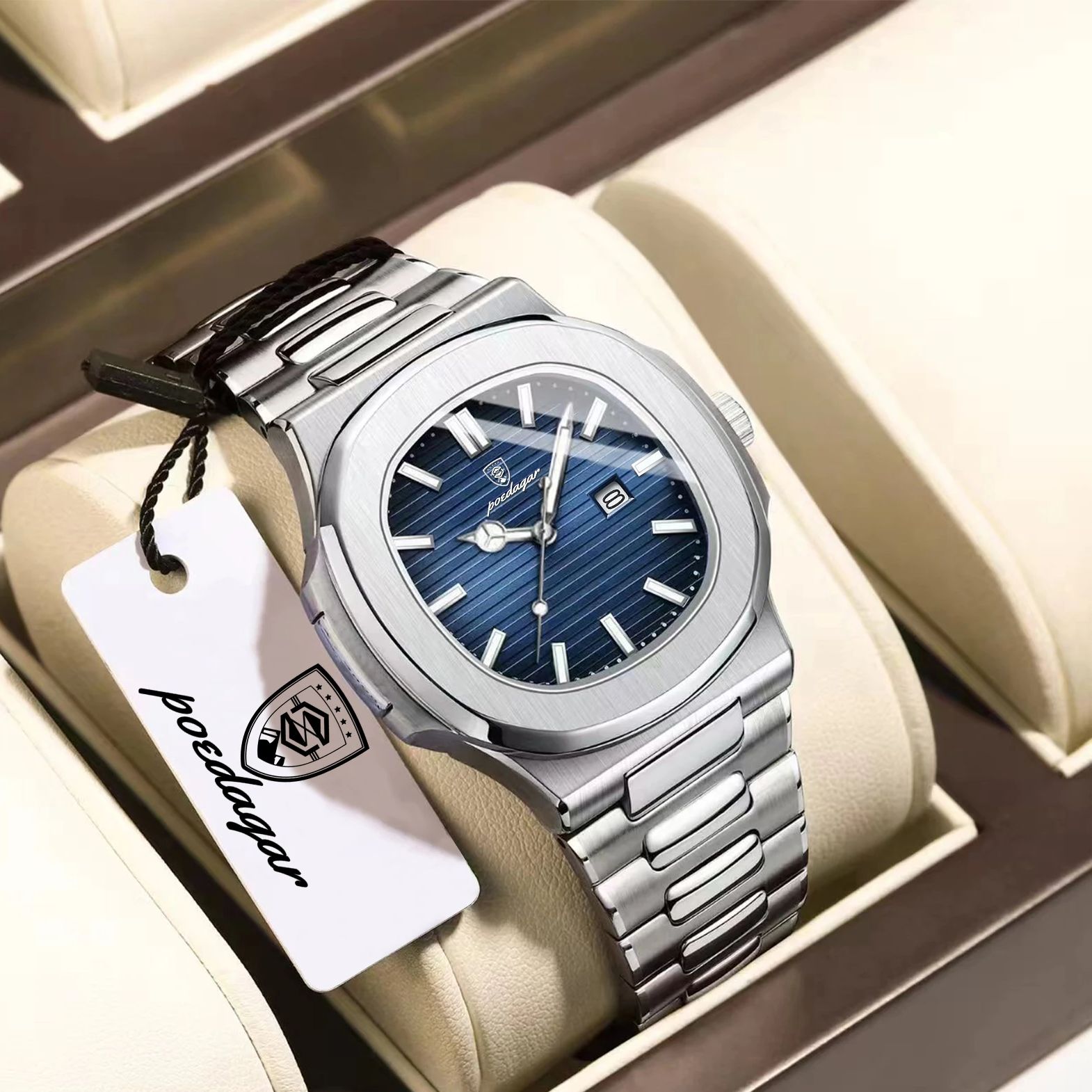 Open Heart Watch - POEDAGAR Casual paarhorloge waterdicht lichtgevend datum