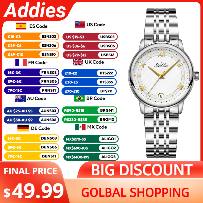 Luxury Watches - Addies Nieuwe Luxe Dameshorloges 31mm Saffierkristal