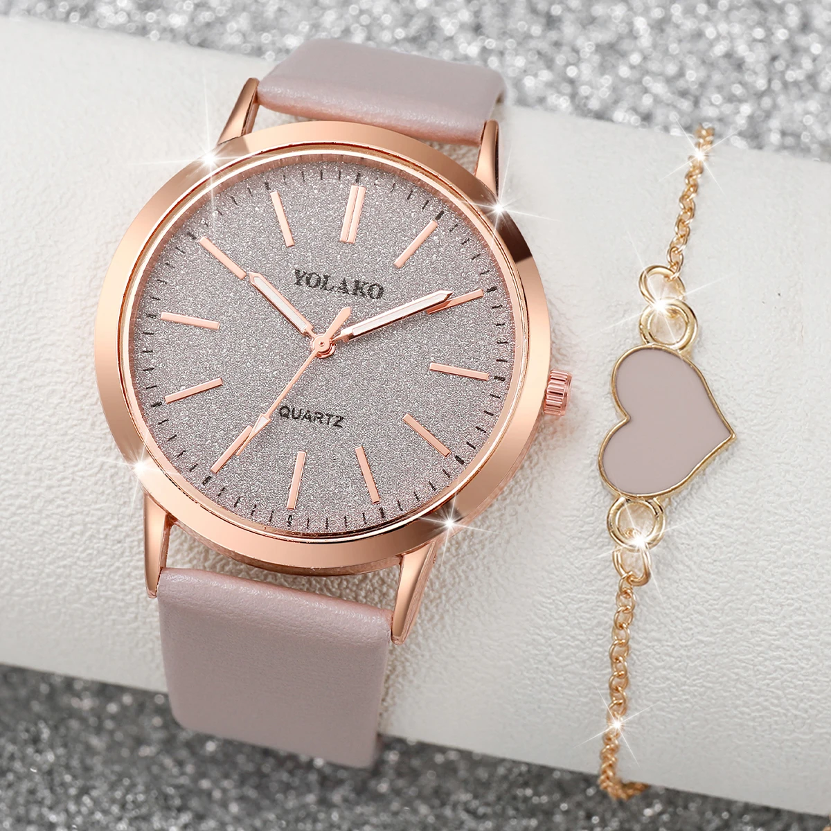 Open Heart Watch - 2 stks/set Mode Vrouwen Horloges Casual