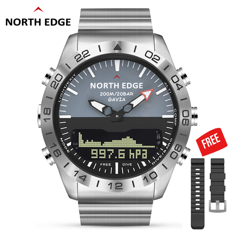 Compass Watch Luxury - NORTH EDGE GAVIA2 Heren Duikhorloge 50M
