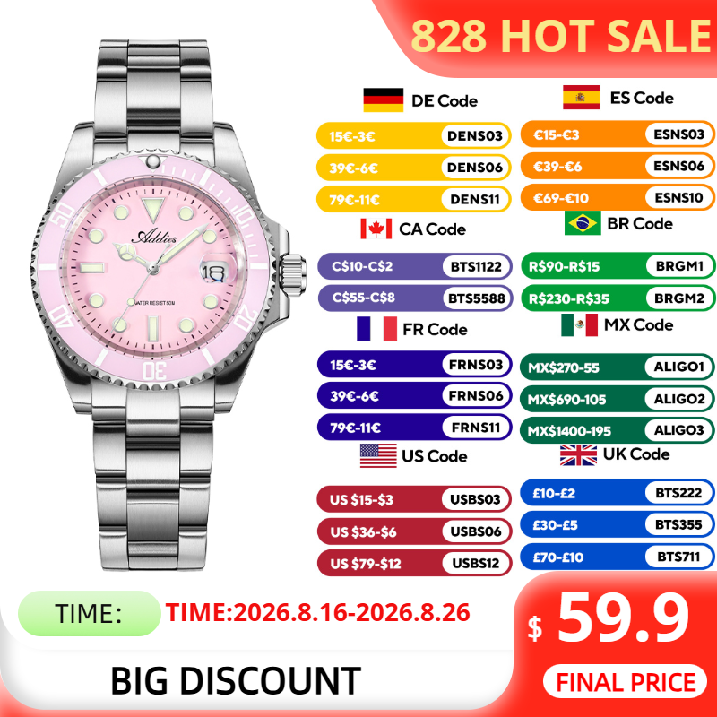 Luxury Watches - ADDIES 36mm 50m Waterdichte Dameshorloges Beroemd