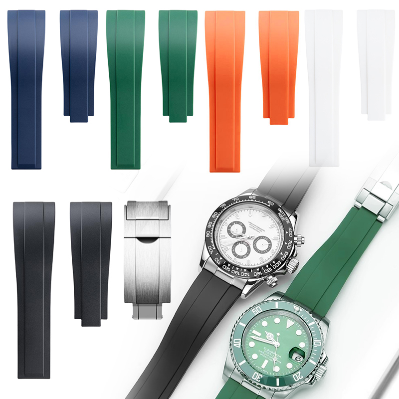 Luxury Watch Online - 20mm 21mm 22mm siliconen rubberen horlogeband