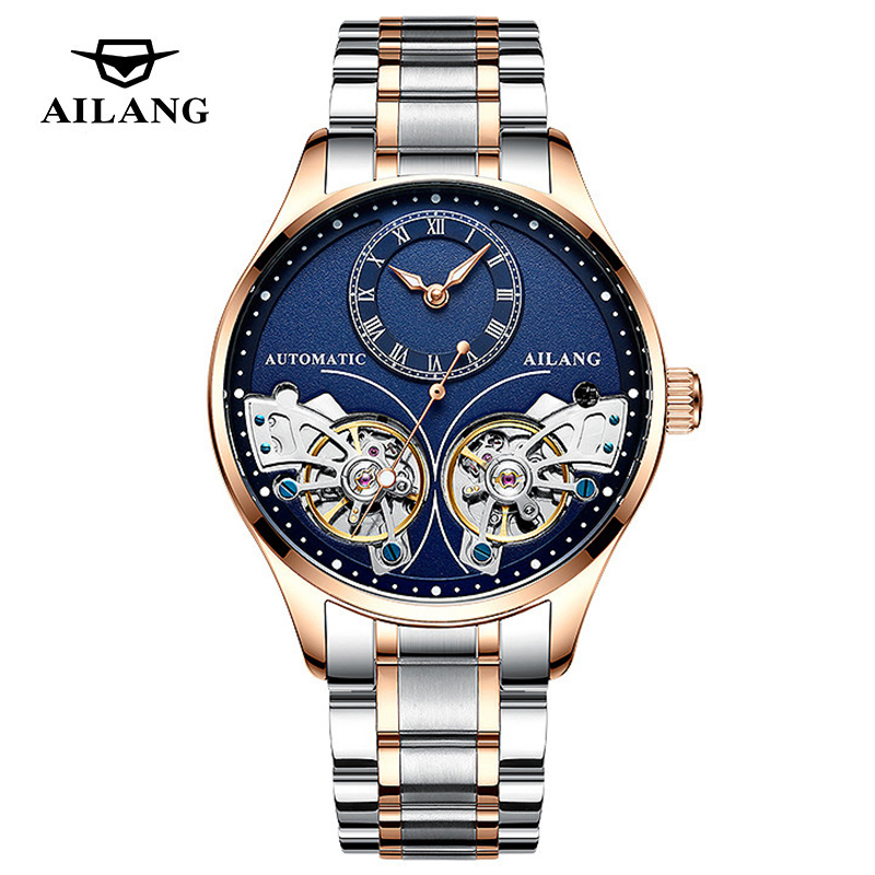 Open Heart Watch - AILANG Gloednieuw mode dubbel tourbillon horloge