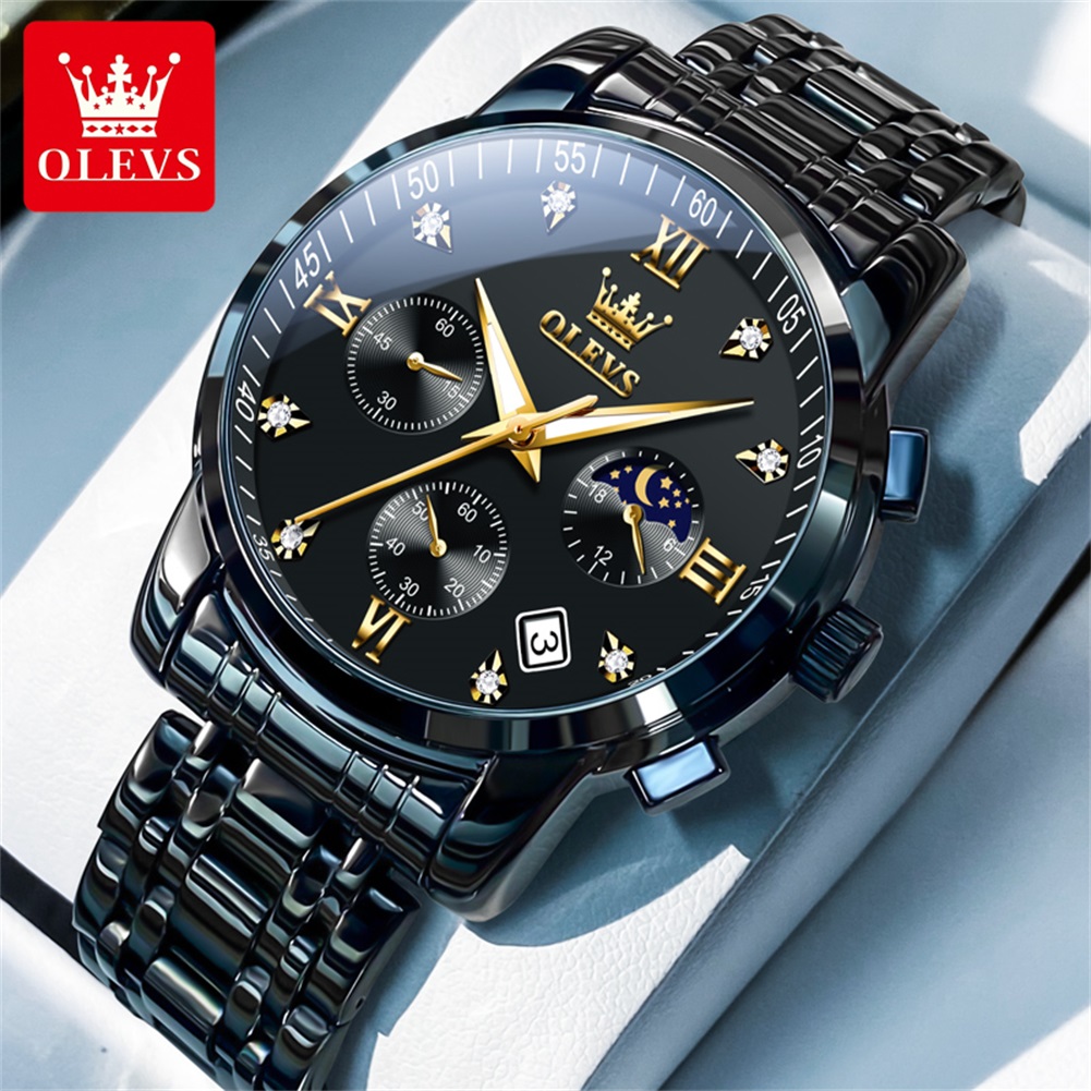 Luxury Watch Investment - OLEVS Populaire herenhorloges roestvrij staal zwart