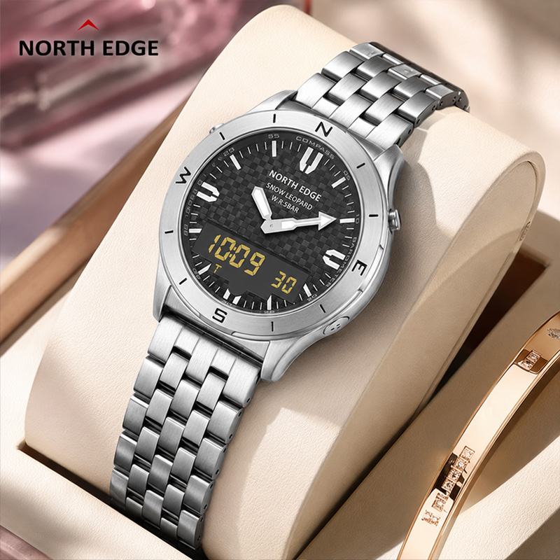 Compass Watch Luxury - NORTH EDGE Heren Sport Digitale Horloges