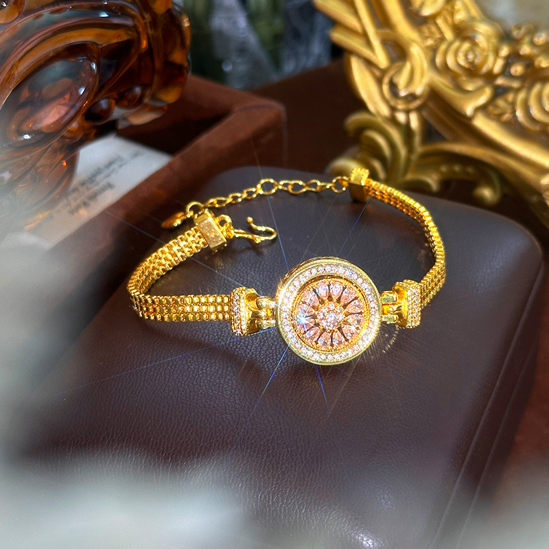 Compass Watch Luxury - 24k Gouden 9999 Licht Luxe Diamant-Ingelaste