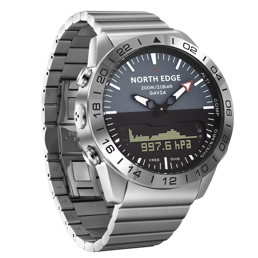 NORTH EDGE GAVIA2 Heren Duikho - Compass Watch Luxury recensie en prijs