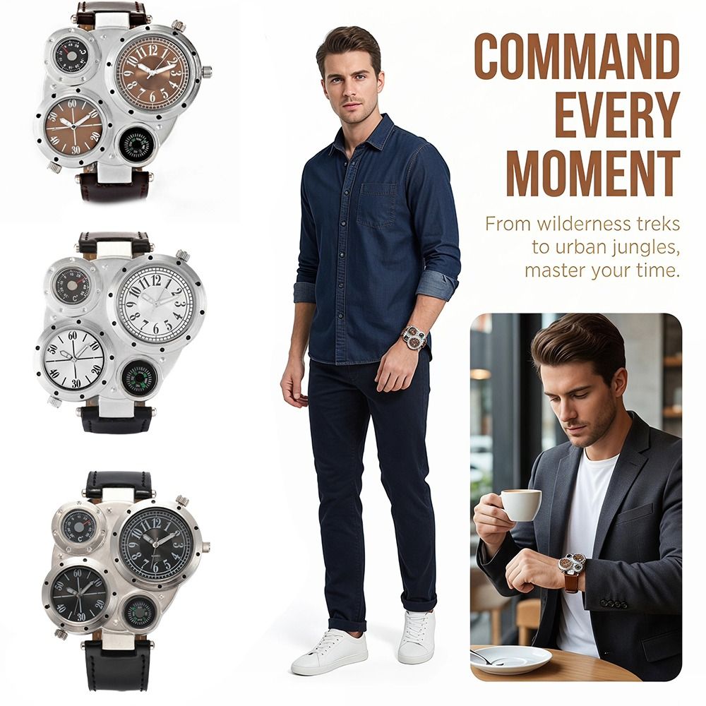 Luxe PU lederen band Horloges  - Compass Watch Luxury recensie en prijs