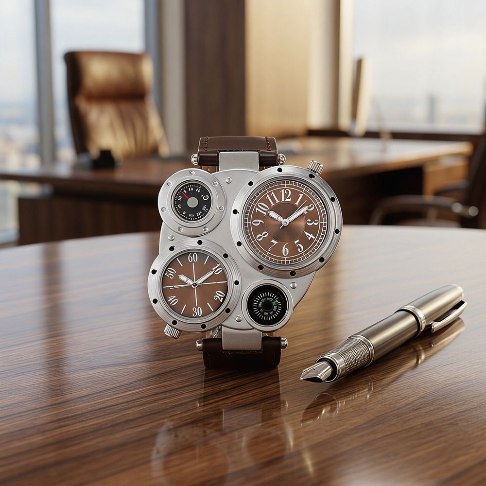 Luxe PU lederen band Horloges  - Compass Watch Luxury recensie en prijs