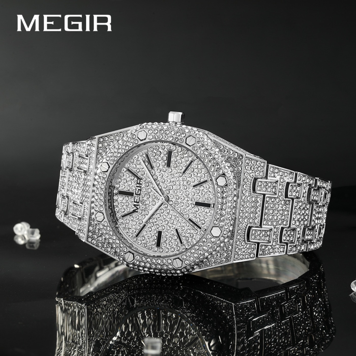 MEGIR Luxe quartz strasshorlog - Luxury Watch Brands recensie en prijs