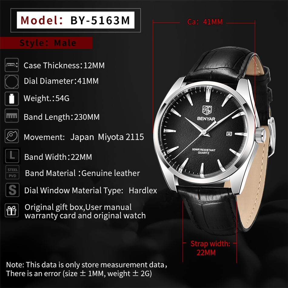 Benyar 5163 Topmerk luxe milit - Luxury Watch Investment recensie en prijs