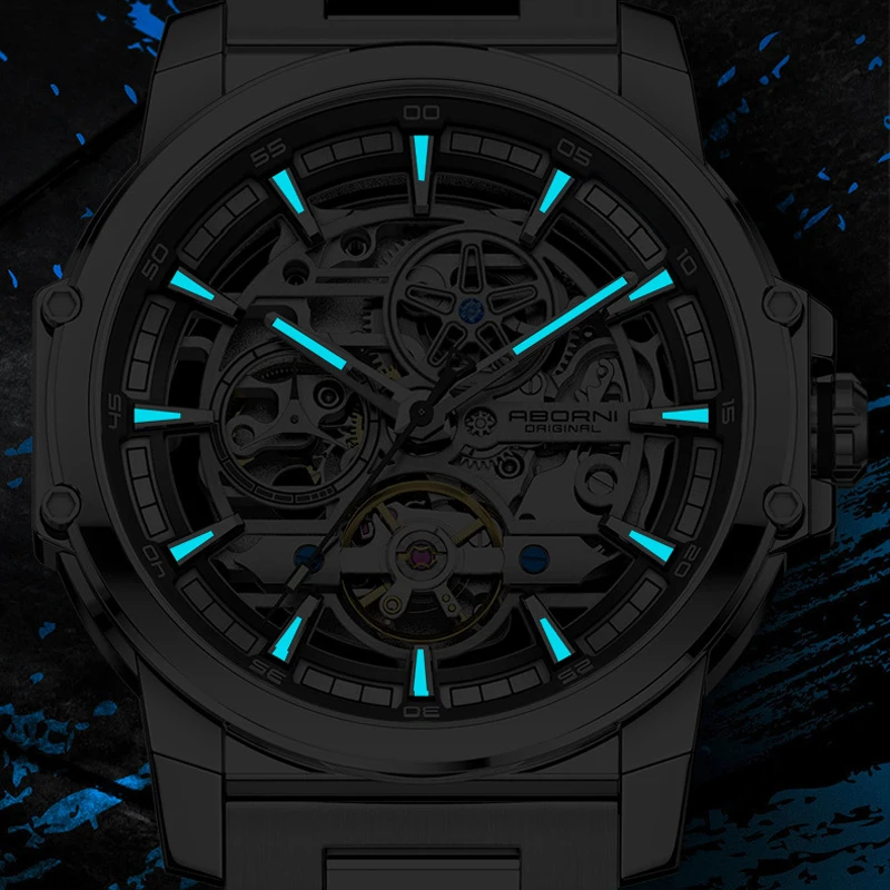 ABORNI 9039 Uniek ontwerp Skel - Open Heart Watch recensie en prijs