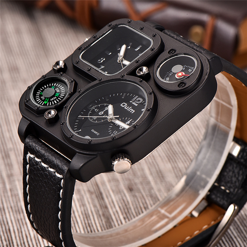 Oulm Classic Black Casual Horl - Compass Watch Luxury recensie en prijs