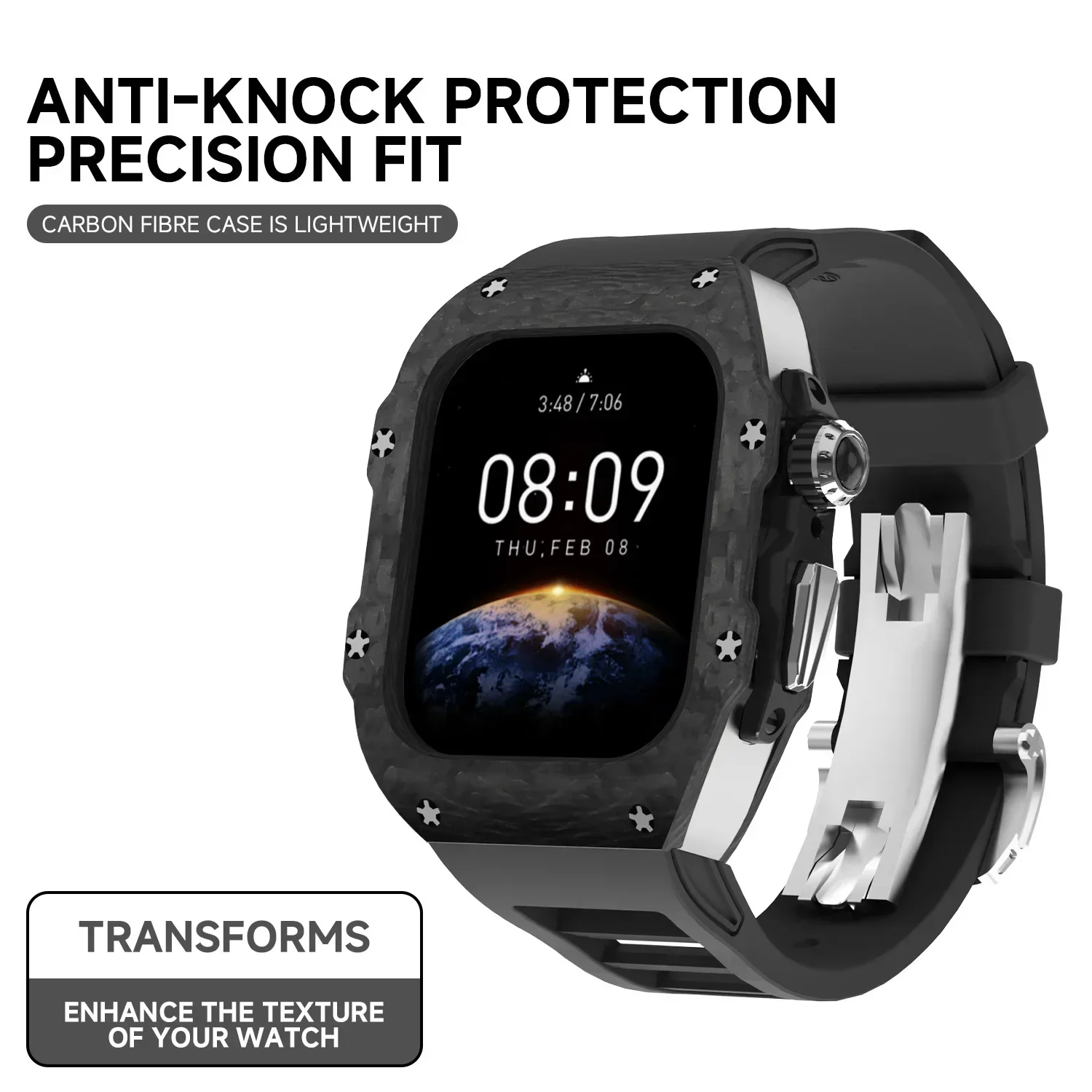 Carbon Fiber Case voor Apple W - Luxury Watch Kit recensie en prijs