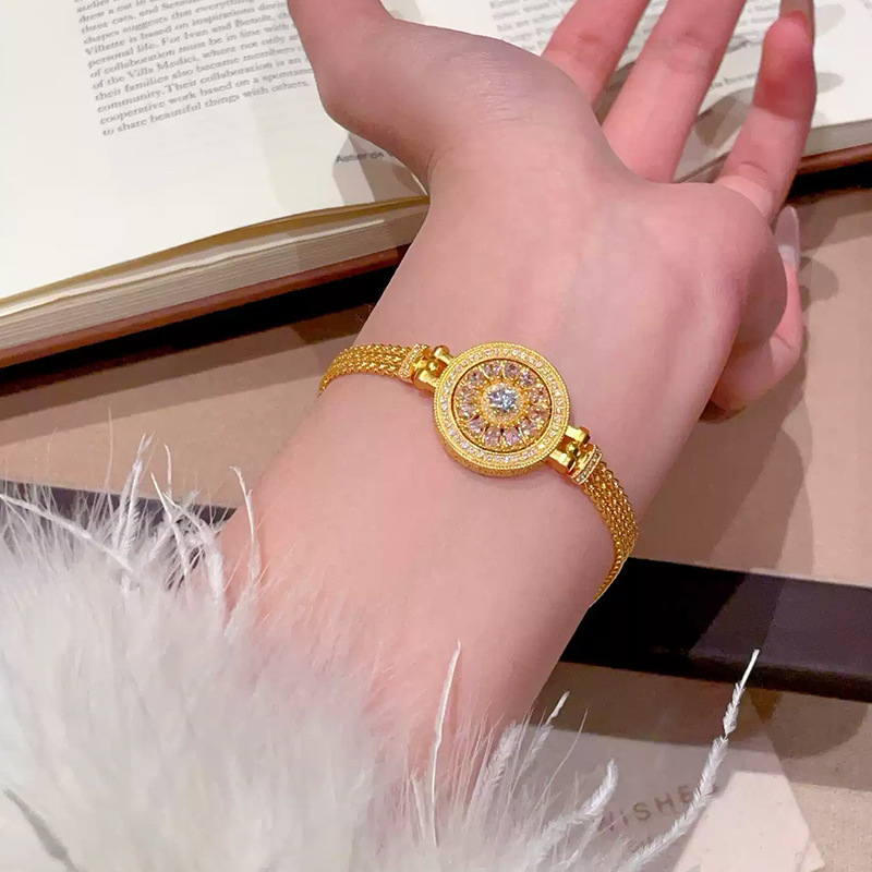 24k Gouden 9999 Licht Luxe Dia - Compass Watch Luxury recensie en prijs