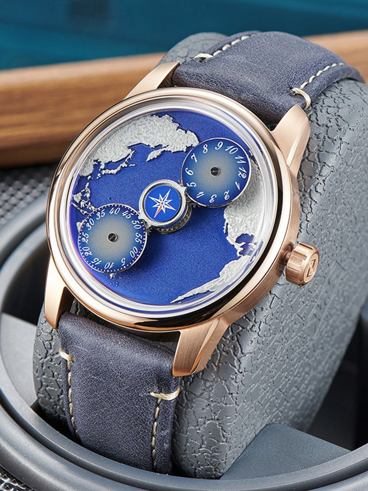 Casual herenwerk Blue Planet v - Compass Watch Luxury recensie en prijs