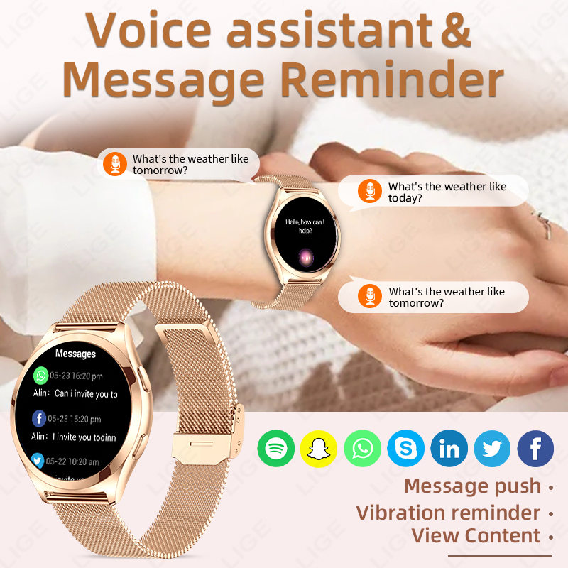 LUIK Luxe Smart Watch voor vro - Compass Watch Luxury recensie en prijs