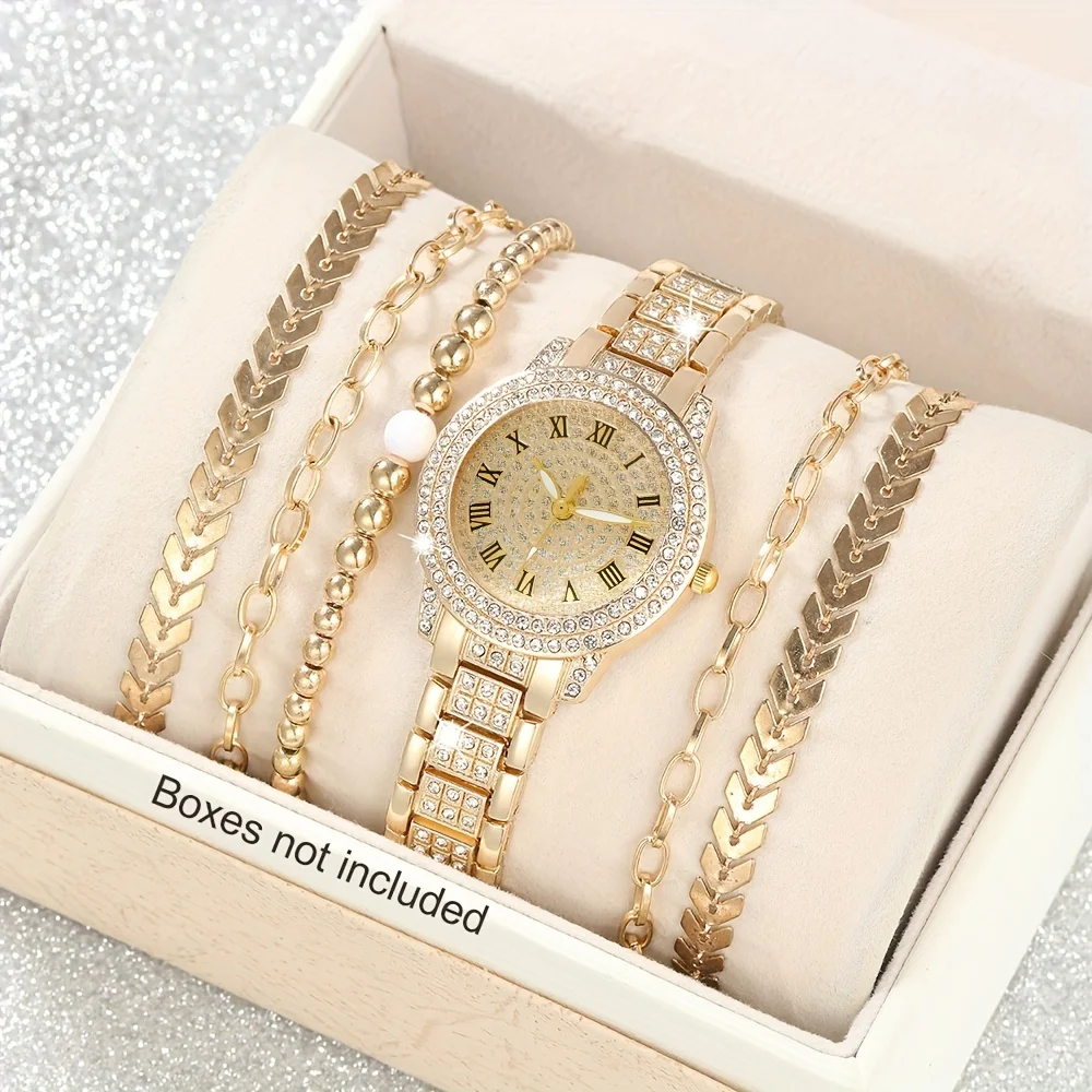6 stks/set dames luxe strass q - Luxury Watch Gift For Her recensie en prijs