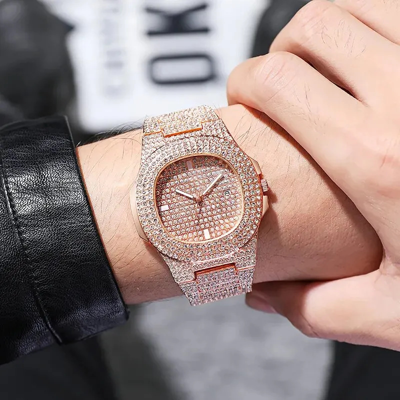 Nieuw modieus vol diamanten he - Luxury Watch Trading recensie en prijs