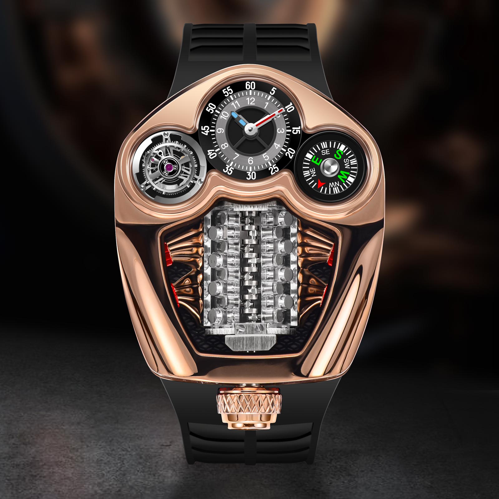 PINDU Design NIEUWE Engine Ser - Compass Watch Luxury recensie en prijs